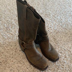 Frye Harness 12R Leather Boot (Tan)